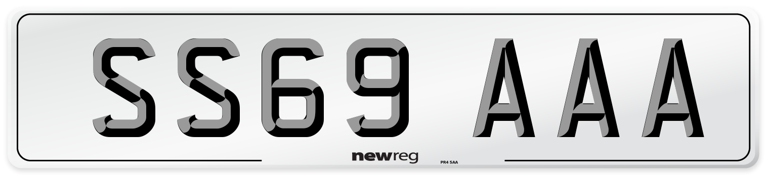 SS69 AAA Number Plate from New Reg